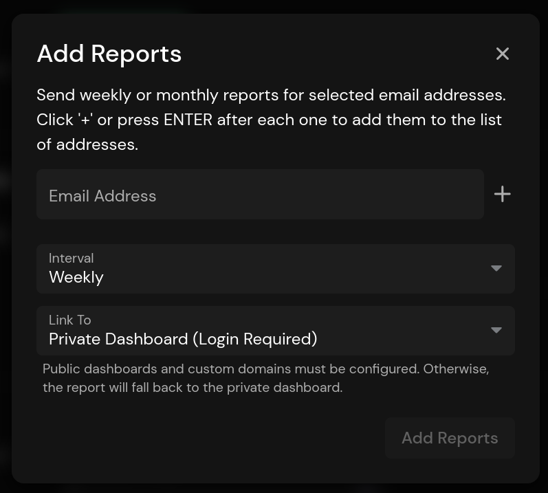 Add Email Reports
